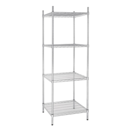Commercial Wire Tower Unit | 4 Tier Storage Rack | 610x610mm | Vogue U884