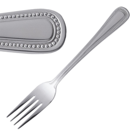 Bead Dessert Fork | Hotel Silverware | 18/0 Stainless Steel Cutlery | Olympia C128