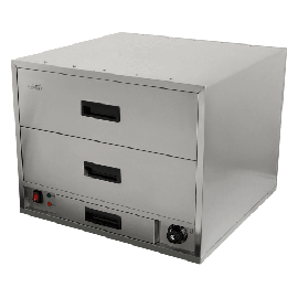 Food Warming Drawer | Bun & Chicken Drawer | 2 Drawer Countertop Unit | Modena FWD2
