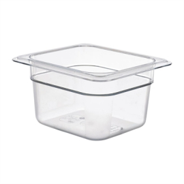 Polycarbonate Gastronorm Pan | 1/6 GN Pan | 100mm Deep | Cambro DM752