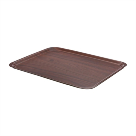 Laminate Canteen Tray | Food Service Tray | Walnut Mykonos Design | 460mm | Cambro DM797