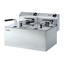Commercial Double Tank Electric Fryer | Deep Fat Fryer | 2x6L Capacity | Hallco MDF88