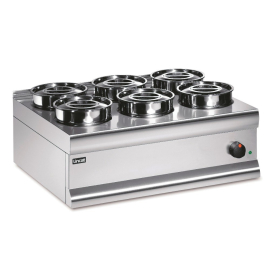 Commercial Bain Marie | Dry Heat Electric Countertop | 6 Round Pot Base Unit | Lincat BS7