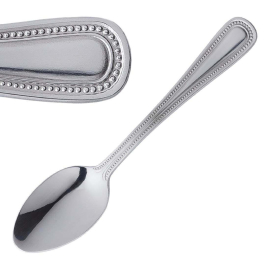 Bead Coffee Spoon | Stainless Steel Teaspoon | Café Espresso Utensil | Olympia C218