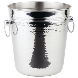 Champagne Bucket | Wine Cooler | Hammered Finish with Handles | APS CB883
