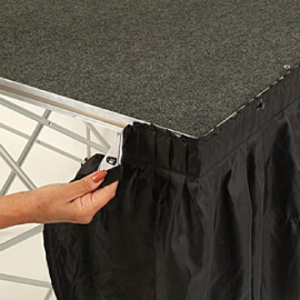 Valance Black 430mm | Reception Table Skirt | Privacy Panel | Gopak CE877
