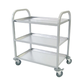 Commercial Clearing Trolley | Enamelled 3 Tier Trolley | Dining Room Service Cart | Craven CE981