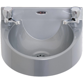 Commercial Wash Hand Basin | Polycarbonate Basin | Wall-Mounted Sink | Grey | WS1-D