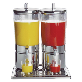 Stainless Steel Juice Dispenser | Double Juice Dispenser | 5L x 2 Capacity | APS CF066