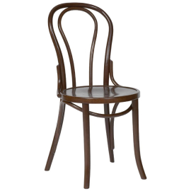 Commercial Bentwood Bistro Side Chairs | Walnut Finish | 2 Pack | Fameg CF139