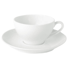 Bone China Coupe Saucers | Premium Porcelain Saucers | 140mm Diameter | Royal Bone Ascot CG314