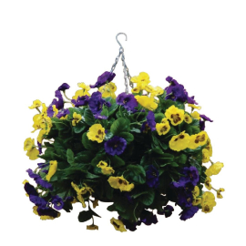 Pansy Ball | Artificial Flower Decoration | 22' Purple and Yellow | Colours CG573