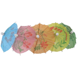Paper Parasols | Cocktail Umbrellas | Mixed Colours | CL443