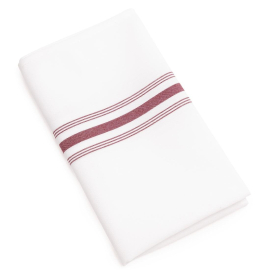 Bistro Table Napkins | Burgundy Stripe Cloth Napkins | Commercial Restaurant Tableware | CM317