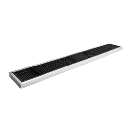 Rubber Bar Mat | Rail Drip Tray Mat | Stainless Steel Frame 600 x 100mm | Beaumont CN741