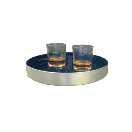 Round Non-Slip Drinks Tray | Aluminium Serving Tray | 330mm Diameter | Olympia D857