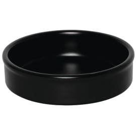 Mediterranean Stackable Dishes | Black Tapas Dish | 134mm Diameter | Olympia DK833