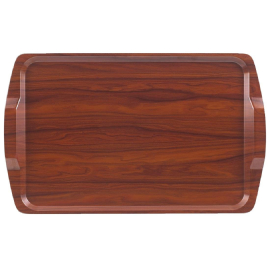 Cambro Walnut Laminate Room Service Tray With Handles 640mm DL156
