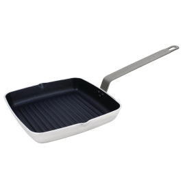 Vogue Square Non Stick Ribbed Skillet Pan 240mm DL942