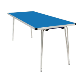 Contour Folding Table | Fold Away Banquet Table | 6ft Portable Blue | Gopak DM944