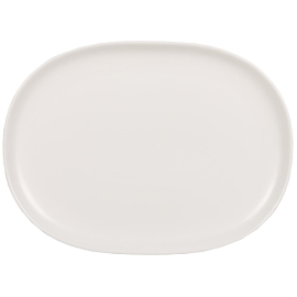 Oval Plates 355mm | White Stoneware Oval Plate | Moonstone Collection | Churchill Alchemy DN519