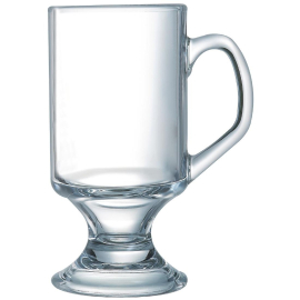 Footed Coffee Mugs | Glass Coffee Cups | 290ml Capacity | Arcoroc DP054