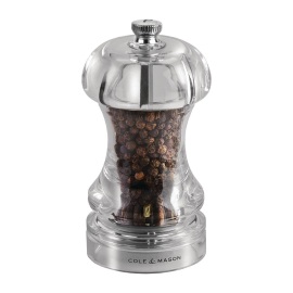 Acrylic Pepper Mill | Capstan Pepper Grinder | 4.5in | Cole & Mason GC542