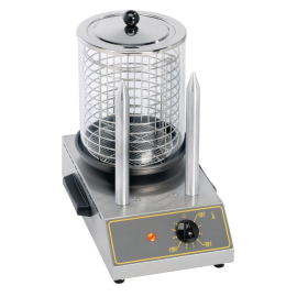 Hot Dog Warmer with Spikes | Commercial Hot Dog Machine | 2 Spike Capacity | Roller Grill CS 2E