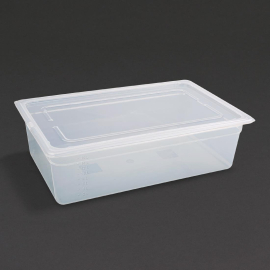Vogue Polypropylene 1/1 Gastronorm Container with Lid 150mm GJ512
