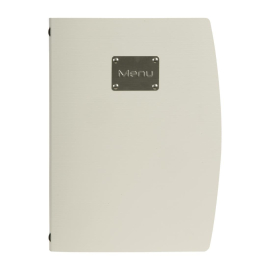 Menu Cover Silver | Restaurant Menu Display | A4 Size Document Holder | Securit GL109