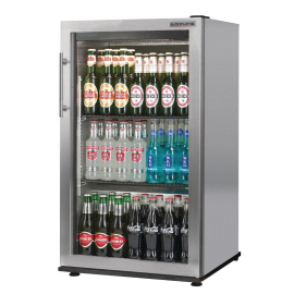 Commercial Back Bar Cooler | 1 Door Bottle Fridge | Stainless Steel | Autonumis Popular A209193