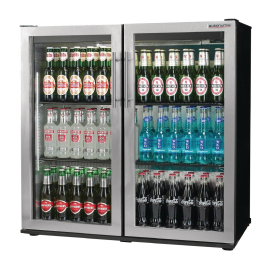 Commercial Back Bar Cooler | Double Hinged Door | 3Ft Capacity | Stainless Steel | Autonumis Popular A215180