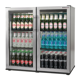 Commercial Back Bar Cooler | Double Hinged Door Refrigerator | 3ft Stainless Steel | Autonumis A215182