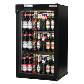 Commercial Back Bar Cooler | 1 Door Bar Fridge | Black Bottle Refrigerator | Autonumis EcoChill A209186