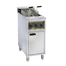 Commercial Twin Tank Electric Fryer | Free Standing Deep Fat Fryer | Twin Basket 2x9L | Roller Grill RFE20C
