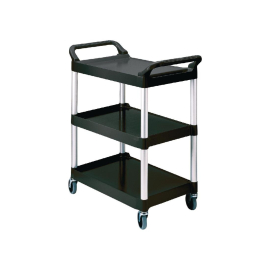Compact Utility Trolley | Service Cart | 3-Shelf Design | Rubbermaid J818