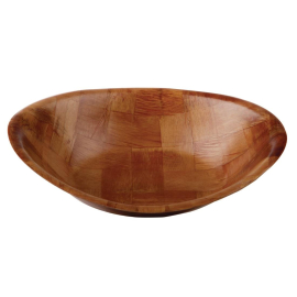 L093 Oval Wooden Bowl