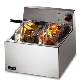 Commercial Countertop Fish Fryer | Electric Deep Fat Fryer | Single Tank with 2 Baskets | Lincat LFF Lynx 400