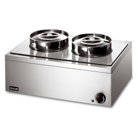Countertop Bain Marie | Electric Wet Heat | 2 Round Pots | Lincat LRB2W