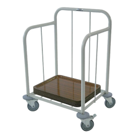 Steel Tray Stacking Trolley | Catering Transport Trolley | 6 Shelves | Craven P102