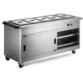 Commercial Hot Cupboard Bain Marie | Freestanding Food Warmer | 5GN Capacity | Lincat P8B5 Panther 800