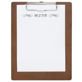Wooden Menu Presentation Clipboard | A5 Menu Holder | Special Offer Pack of 10 | SA371