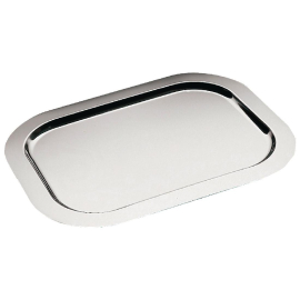 Stainless Steel Service Tray | Small Silver Serving Platter | 480mm | APS T744