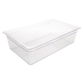 Vogue Polycarbonate 1/1 Gastronorm Container 150mm Clear U226
