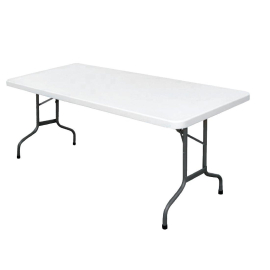 Bolero Rectangular Folding Table 6ft White U579