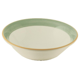Soup Plates | Green Porcelain Bowls | 215mm Diameter | Steelite Rio V2880