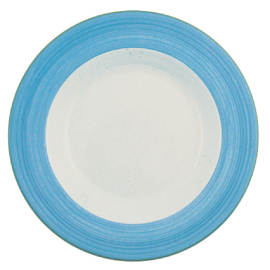 Blue Slimline Plates | Restaurant Tableware | 230mm | Steelite Rio V3063