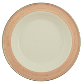 Soup Plates | Rimmed Bowls | 215mm Pink Design | Steelite Rio V3156
