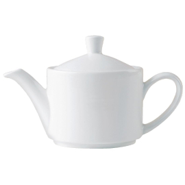 White Teapot | Porcelain Teapot | 412ml Capacity | Steelite Monaco V7431