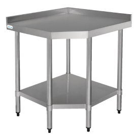 Stainless Steel Corner Table | Commercial Kitchen Workbench | 600mm Width | Modena MCB907